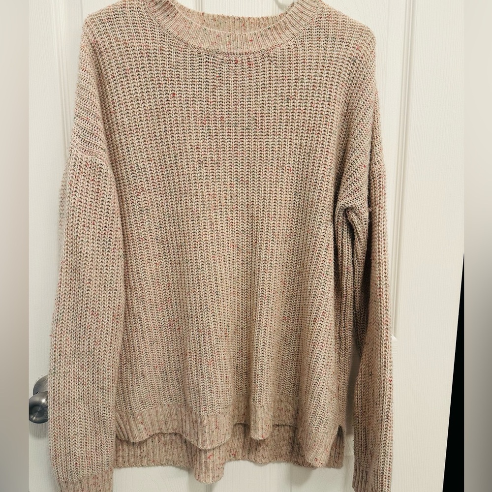 dip Speckled Beige Crew Neck Sweater